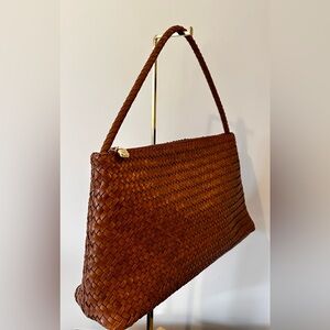 Madewell signature Woven Leather Shoulder Bag in Brown leather